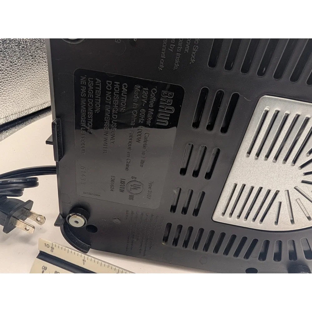 Braun Type 3701 Coffee Maker Replacement Main Unit Base Black Stainless Steel
